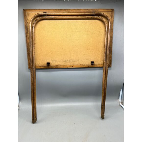 vintage tv trays  set of 4  tray top painting  farmhouse  barn mailbox  READ - Picture 15 of 16